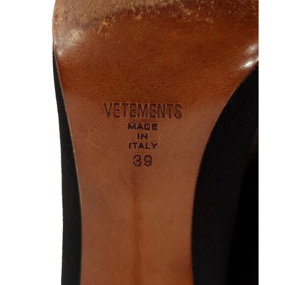 Vetements Eiffel Tower Sock Boots 39 US 8.5 Womens Black ASIS - Picture 8 of 13